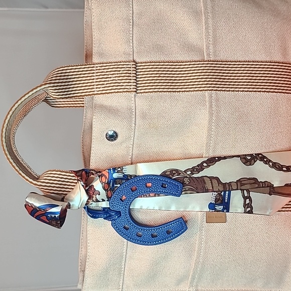 ❤HERMES TOILE FOURRE TOUT MM WOMEN'S CANVAS TOTE BAG ORANGE  ÉCRU TOILE H CANVAS - Picture 10 of 17